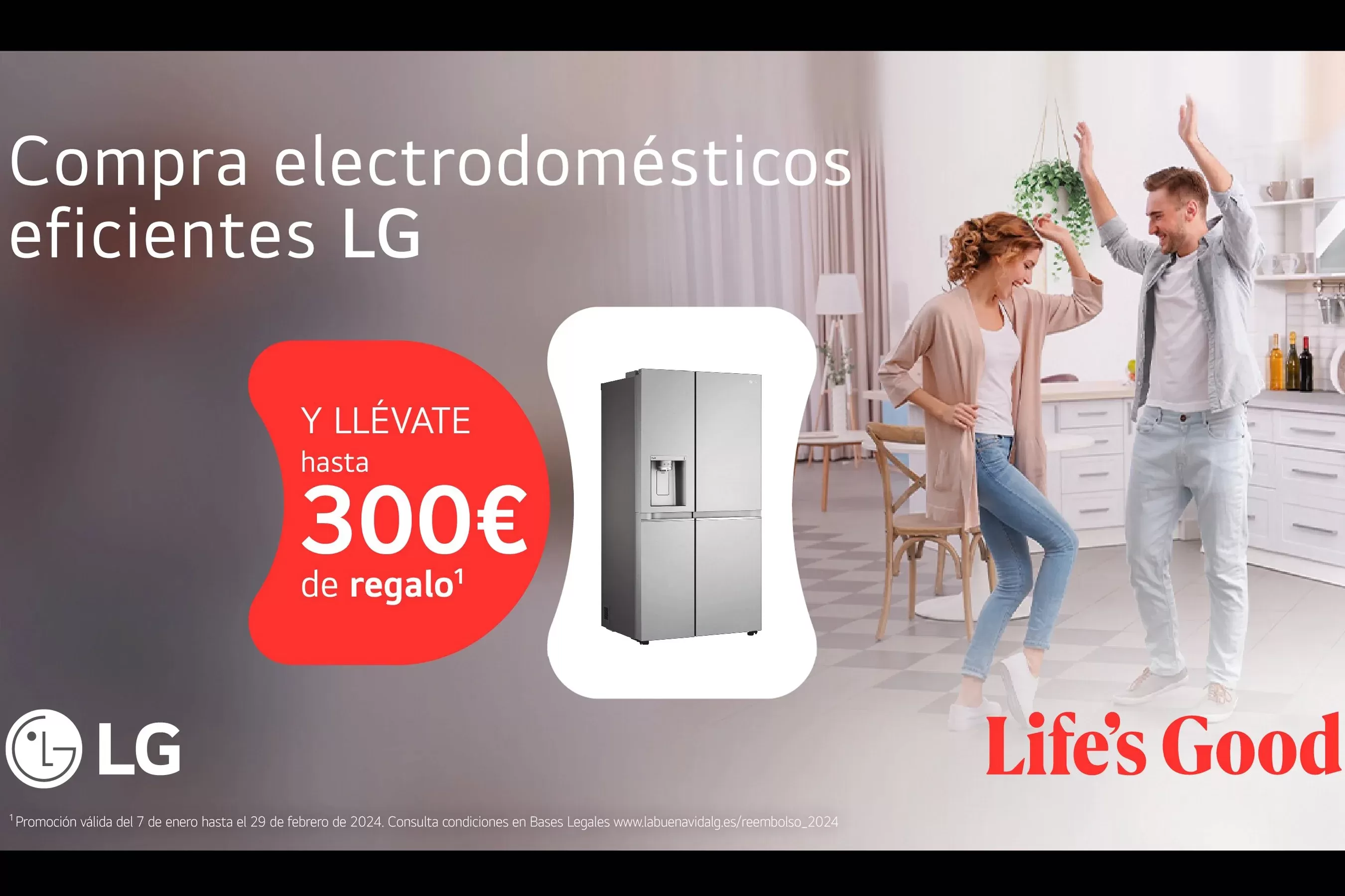 LG Compra un electrodoméstico eficiente y llévate hasta 300€ de regalo